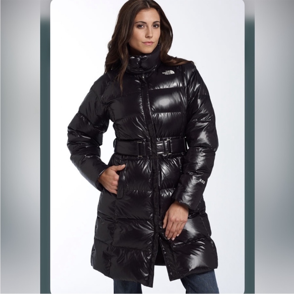 The North Face Caroline Goose Down Coat Glossy Black